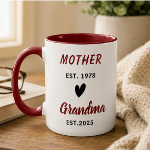 Bästa mormor någonsin Foto Collage Morföräldrar Mugg