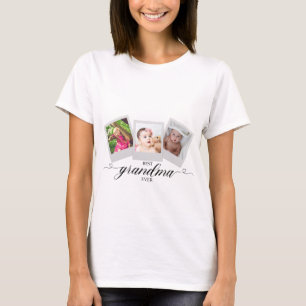 Bästa mormor någonsin Foto Collage Personlig Cute T Shirt