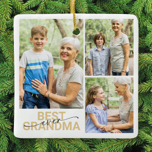 Bästa mormor någonsin Foto Keepsaké Julgransprydnad Keramik