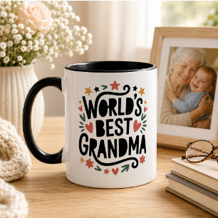 Bästa mormor någonsin   Foto mormors dag Mugg