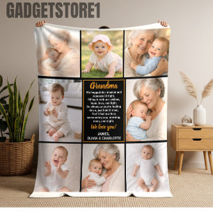 Bästa mormor någonsin Foto Personlig farförälder Fleecefilt