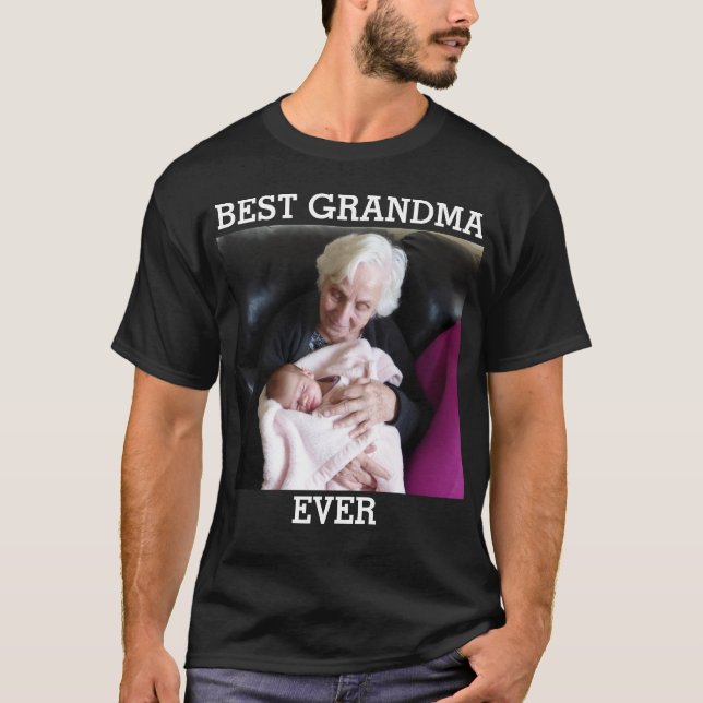 Bästa mormor någonsin-fotot Skapar ditt eget T-S-s T Shirt (Framsida)