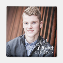 Bästa mormor någonsin Fototypografi Magnet