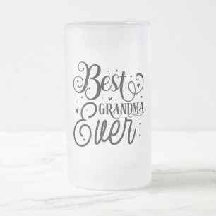 Bästa mormor någonsin frostat ölglas