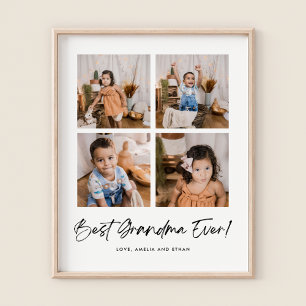Bästa mormor någonsin fyra foto poster