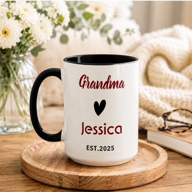 Bästa mormor någonsin | Glad mormors dag Mugg (Best Grandma Ever | Happy Grandparents Day Mug)