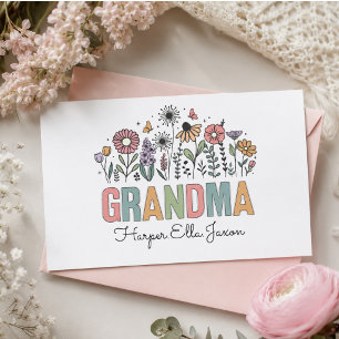Bästa mormor någonsin   Glad mormors dag söta Rektangulärt Klistermärke