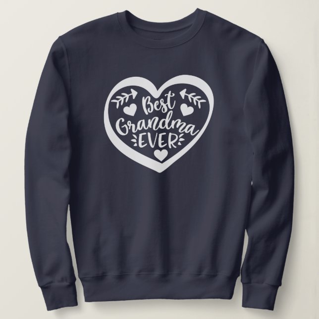 Bästa mormor någonsin Heart Gift T Shirt (Design framsida)