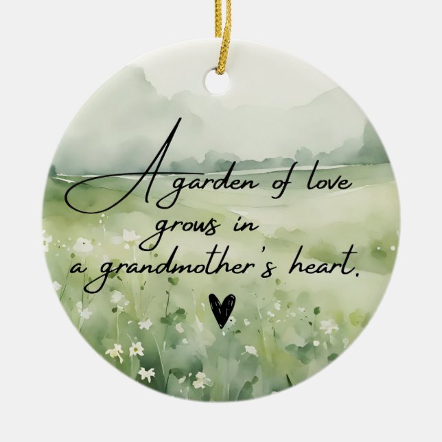 Bästa mormor någonsin julgransprydnad keramik (Framsidan)