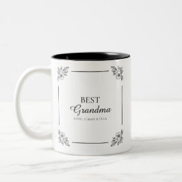 Bästa mormor någonsin | Modern Daety Blommigt Keep Två-Tonad Mugg
