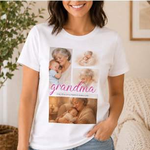 Bästa mormor någonsin Modern Personlig 4 Foto T Shirt