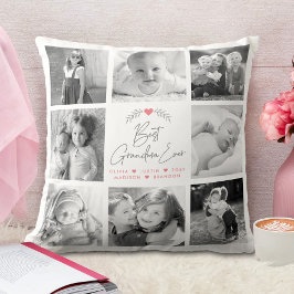 Bästa mormor någonsin Modern skript 8 fotosamling Kudde