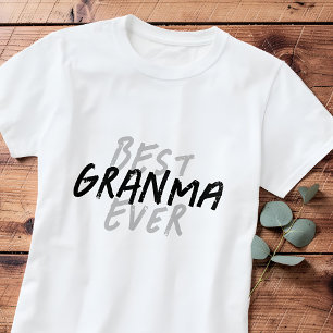 Bästa mormor någonsin Modern svart och grå grunge T Shirt