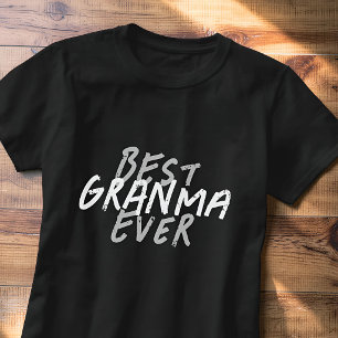 Bästa mormor någonsin Modern svart och grå grunge T Shirt