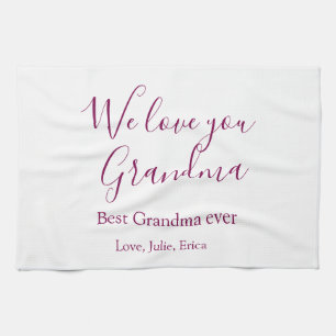 Bästa mormor någonsin, morföräldrar, fotopresenter kökshandduk