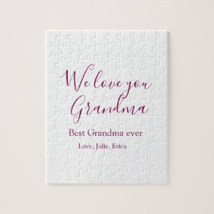 Bästa mormor någonsin, morföräldrar, fotopresenter pussel