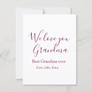 Bästa mormor någonsin, morföräldrar, fotopresenter vykort