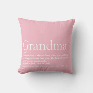 Bästa mormor någonsin, mormor definition rosa kudde