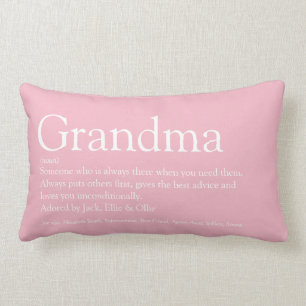 Bästa mormor någonsin, mormor definition rosa lumbarkudde