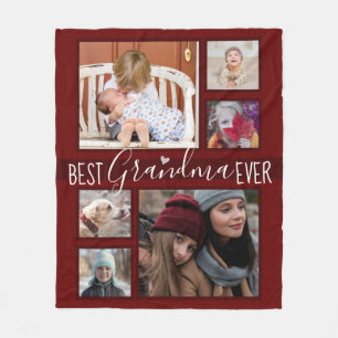 Bästa mormor någonsin multifoto fleecefilt