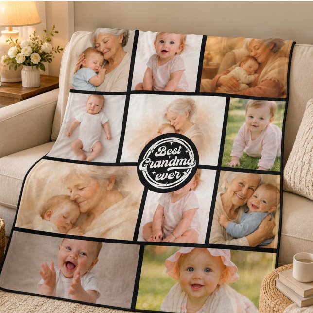 Bästa mormor någonsin – Perfekt mormors dag Fleecefilt (Best Grandma Ever – Perfect Grandparents Day Fleece Blanket)