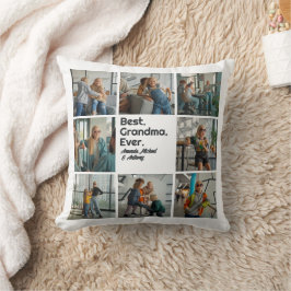 Bästa mormor någonsin Personlig fotokollage Kudde