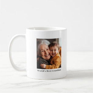 Bästa Mormor Någonsin Personlig Helt Foto Design Kaffemugg