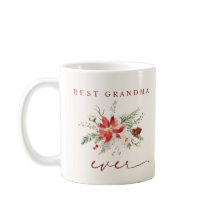 Bästa Mormor Någonsin Poinsettia Grönska Jul
