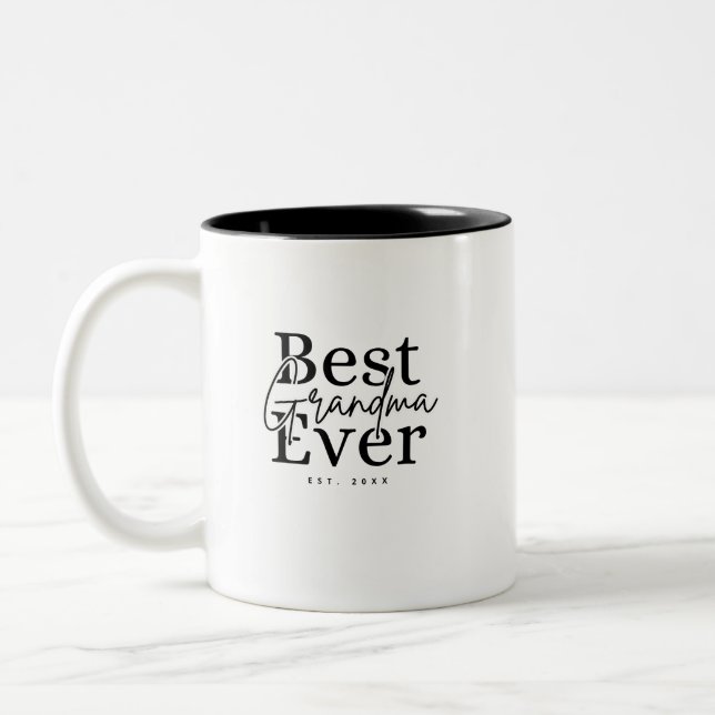 bästa mormor någonsin Present till Mormor Två-Tonad Mugg (Vänster)