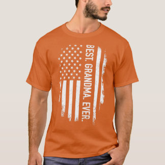 Bästa mormor någonsin USA:s vintage flagga T Shirt