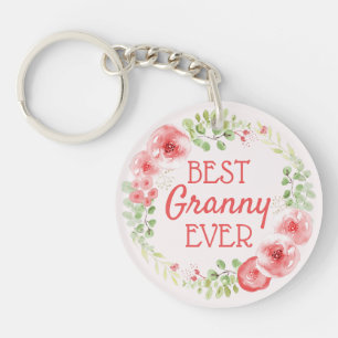Bästa Mormor Någonsin Vattenfärg Blommig Krans