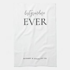 Bästa mormor någonsin, vit Anpassningsbar eller Fä Kökshandduk