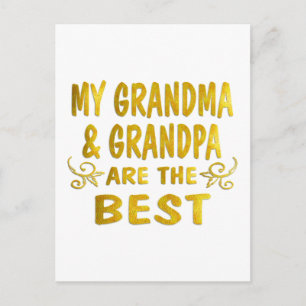 Bästa mormor och morfar vykort
