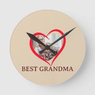 Bästa mormor Personlig väggklocka present