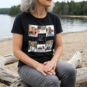 Bästa Morsa någonsin-Elegant-skript Heart Photo Co T Shirt