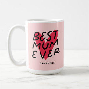 Bästa Morsa någonsin Modern handstil i Mors dag Kaffemugg