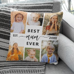 Bästa Morsa någonsin - Mors dag fotokollage Kudde<br><div class="desc">Fira morsa med "Bästa Morsa någonsin" Mors dag Photo Collage Dekorativ kudde. Den här personligens kudde har en vackert arrangerad kollage av omhuldade foton, speciella stunder och minnen. Det hjärtliga budskapet "Bästa Morsa någonsin" ger en trevlig beröring. Den är tillverkad av högkvalitativa, mjuka och varaktiga textilier och ger både komfort...</div>