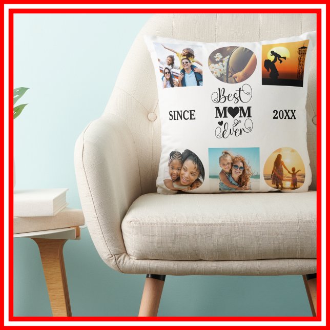 Bästa Morsa någonsin tidigare Photo Collage Elegan Kudde (Skapare uppladdad)