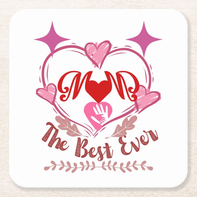 Bästa Morsa någonsin Underlägg Papper Kvadrat (Framsidan)
