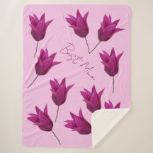 Bästa Morsa söt rosa-tulpaner blommigt lycklig Mor