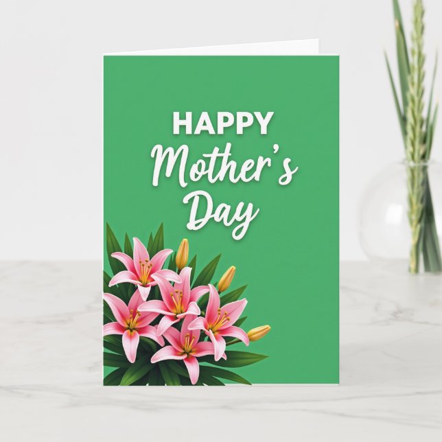 Bästa morsdagsblomsterkort kort (Framsida)