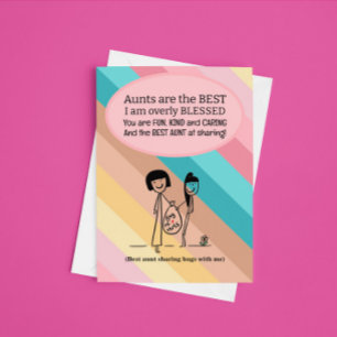 Bästa Moster-födelsedag Kort