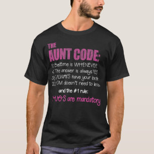 Bästa Moster-gåvor T Moster-kod Auntie BAE Mammor Shirt