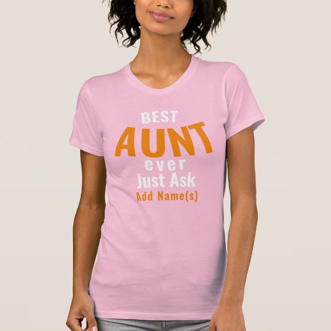 Bästa Moster någonsin. Anpassa T-Shirt (Framsida)