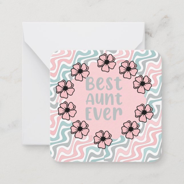 Bästa Moster någonsin-anteckningskort Anteckningskort (Framsida)