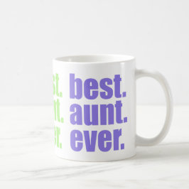 Bästa Moster någonsin i Violet, Grönt och koral Kaffemugg