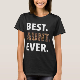 Bästa Moster någonsin Leopard Print Funny Auntie M T Shirt