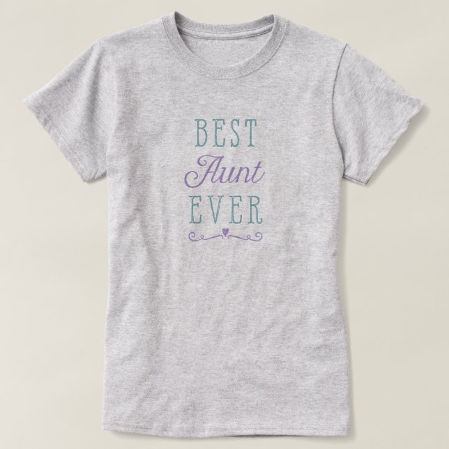 Bästa Moster någonsin Lila-kalender T Shirt (Design framsida)