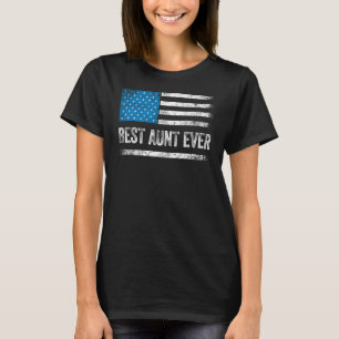 Bästa Moster någonsin Moster Joke US Flagga Birthd T Shirt