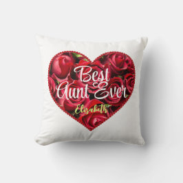 Bästa Moster någonsin Red Heart-unika typografi Kudde